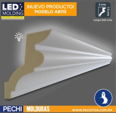 molduras led AB115 - molduras para pared